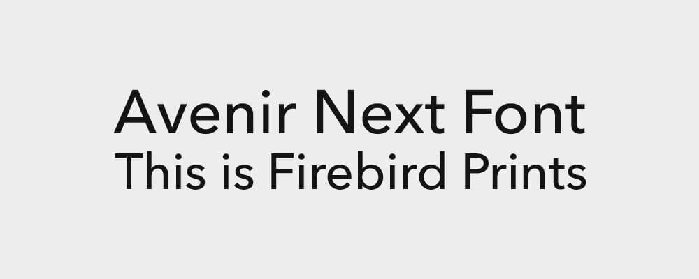 Avenir Next font preview
